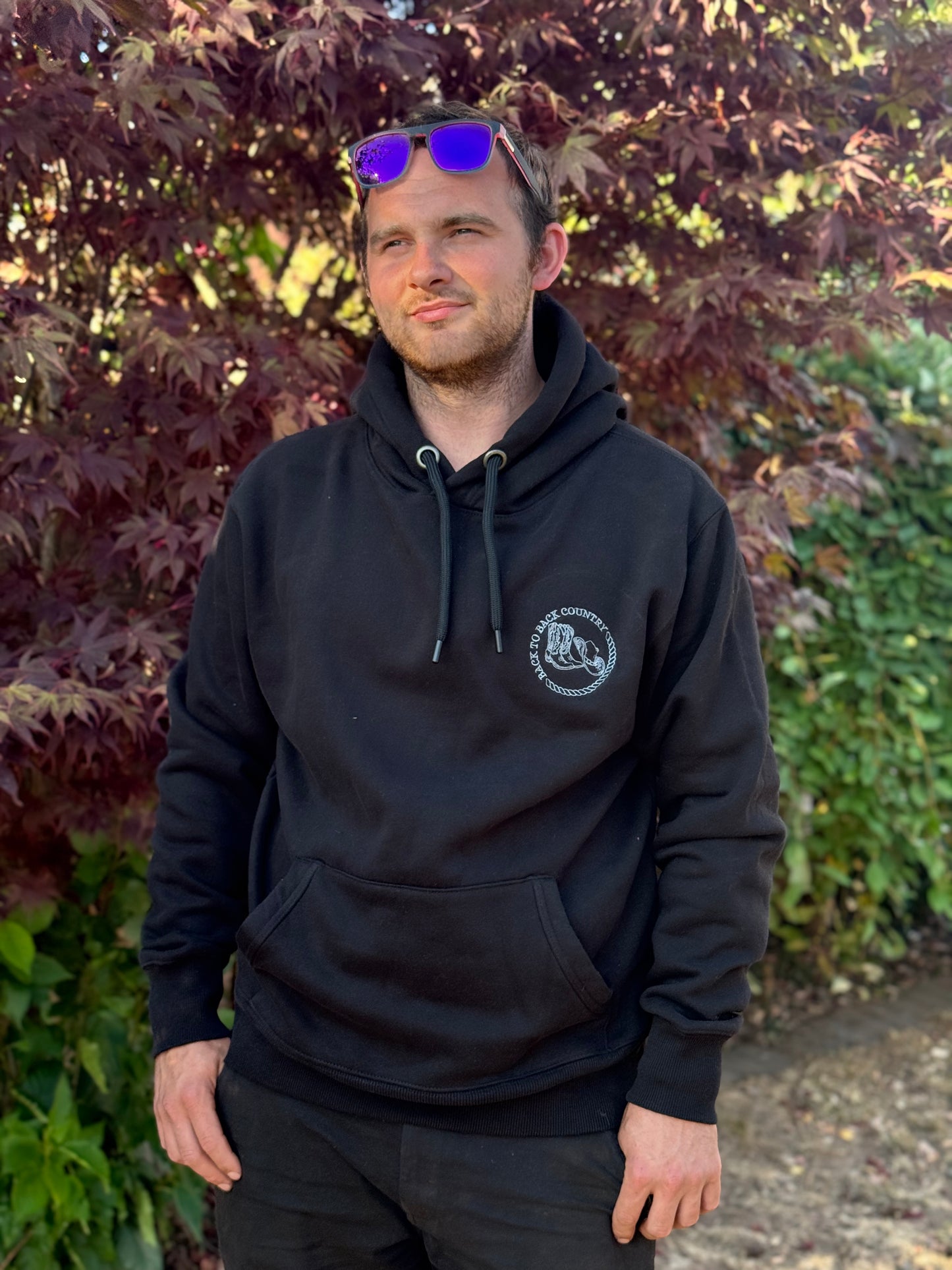 BTBC Black With Light Grey Stitching embroidered